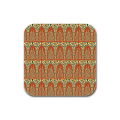 Arcs Pattern Rubber Square Coaster (4 Pack)  by linceazul