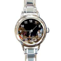 Church Decoration Night Round Italian Charm Watch by Nexatart