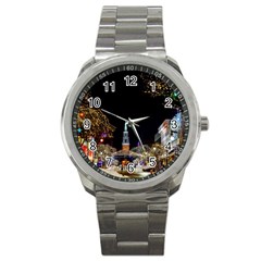 Church Decoration Night Sport Metal Watch by Nexatart