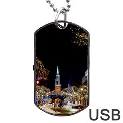 Church Decoration Night Dog Tag Usb Flash (two Sides) by Nexatart