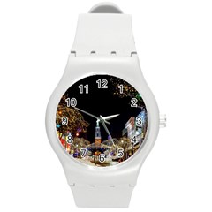 Church Decoration Night Round Plastic Sport Watch (m) by Nexatart