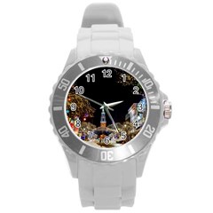 Church Decoration Night Round Plastic Sport Watch (l) by Nexatart