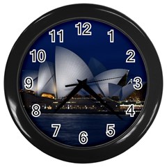 Landmark Sydney Opera House Wall Clocks (black) by Nexatart