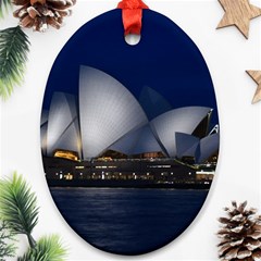 Landmark Sydney Opera House Oval Ornament (two Sides) by Nexatart