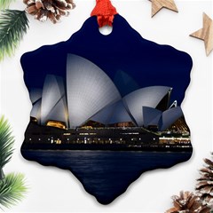 Landmark Sydney Opera House Snowflake Ornament (two Sides) by Nexatart