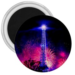 Paris France Eiffel Tower Landmark 3  Magnets by Nexatart