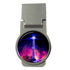 Paris France Eiffel Tower Landmark Money Clips (round)  by Nexatart