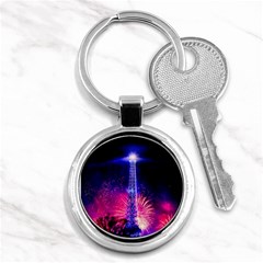 Paris France Eiffel Tower Landmark Key Chains (round)  by Nexatart