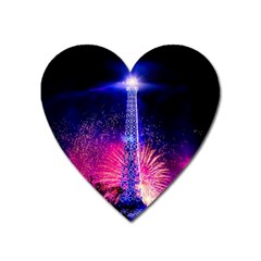 Paris France Eiffel Tower Landmark Heart Magnet by Nexatart