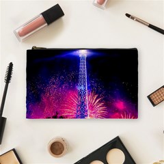 Paris France Eiffel Tower Landmark Cosmetic Bag (medium)  by Nexatart