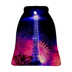 Paris France Eiffel Tower Landmark Bell Ornament (two Sides) by Nexatart