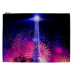 Paris France Eiffel Tower Landmark Cosmetic Bag (xxl)  by Nexatart