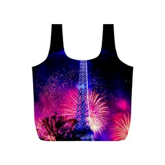 Paris France Eiffel Tower Landmark Full Print Recycle Bags (s)  by Nexatart