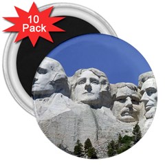 Mount Rushmore Monument Landmark 3  Magnets (10 Pack)  by Nexatart