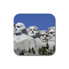 Mount Rushmore Monument Landmark Rubber Coaster (square)  by Nexatart