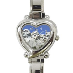 Mount Rushmore Monument Landmark Heart Italian Charm Watch by Nexatart