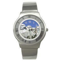 Mount Rushmore Monument Landmark Stainless Steel Watch by Nexatart