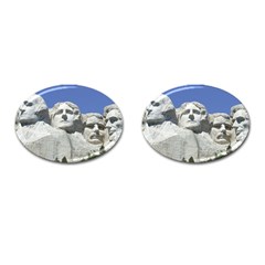 Mount Rushmore Monument Landmark Cufflinks (oval) by Nexatart