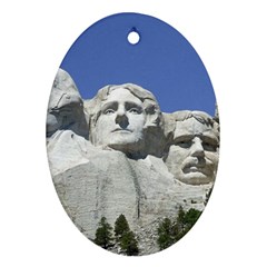 Mount Rushmore Monument Landmark Oval Ornament (two Sides) by Nexatart