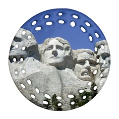 Mount Rushmore Monument Landmark Round Filigree Ornament (two Sides) by Nexatart