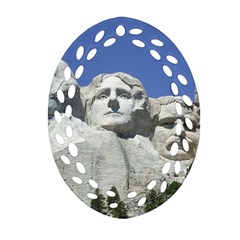 Mount Rushmore Monument Landmark Ornament (oval Filigree) by Nexatart