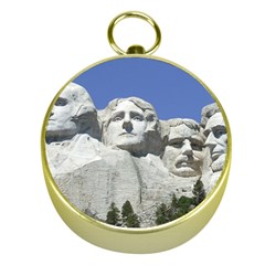 Mount Rushmore Monument Landmark Gold Compasses by Nexatart