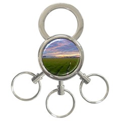 Landscape Sunset Sky Sun Alpha 3-ring Key Chains by Nexatart