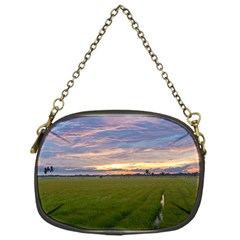 Landscape Sunset Sky Sun Alpha Chain Purses (one Side)  by Nexatart