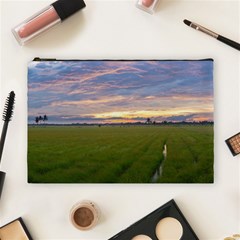 Landscape Sunset Sky Sun Alpha Cosmetic Bag (large)  by Nexatart