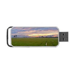 Landscape Sunset Sky Sun Alpha Portable Usb Flash (one Side) by Nexatart