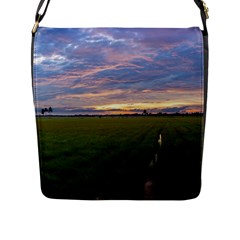 Landscape Sunset Sky Sun Alpha Flap Messenger Bag (l)  by Nexatart