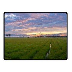 Landscape Sunset Sky Sun Alpha Double Sided Fleece Blanket (small)  by Nexatart