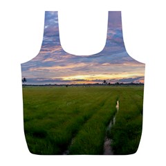 Landscape Sunset Sky Sun Alpha Full Print Recycle Bags (l)  by Nexatart