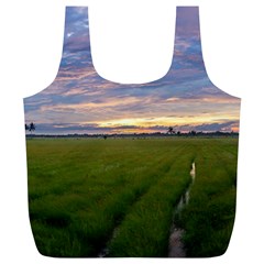 Landscape Sunset Sky Sun Alpha Full Print Recycle Bags (l)  by Nexatart