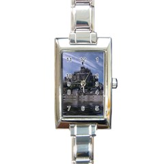 Mont Saint Michel France Normandy Rectangle Italian Charm Watch by Nexatart