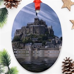 Mont Saint Michel France Normandy Ornament (oval) by Nexatart