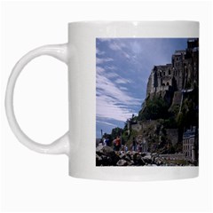 Mont Saint Michel France Normandy White Mugs by Nexatart