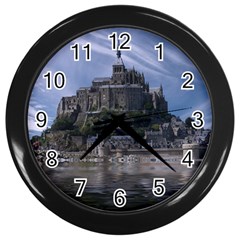 Mont Saint Michel France Normandy Wall Clocks (black) by Nexatart