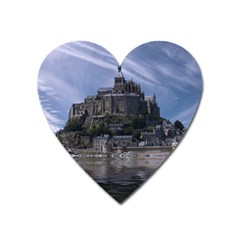 Mont Saint Michel France Normandy Heart Magnet by Nexatart