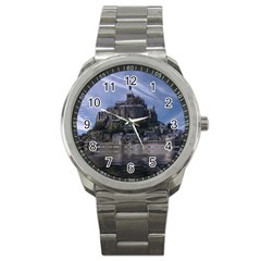 Mont Saint Michel France Normandy Sport Metal Watch by Nexatart