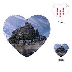 Mont Saint Michel France Normandy Playing Cards (heart)  by Nexatart