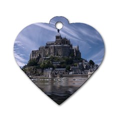 Mont Saint Michel France Normandy Dog Tag Heart (one Side) by Nexatart