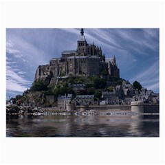 Mont Saint Michel France Normandy Large Glasses Cloth (2-side) by Nexatart