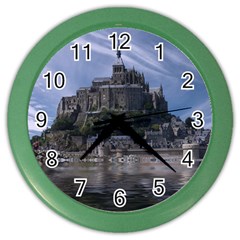 Mont Saint Michel France Normandy Color Wall Clocks by Nexatart