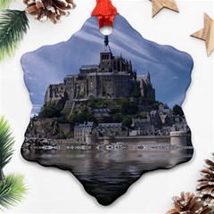 Mont Saint Michel France Normandy Ornament (snowflake) by Nexatart