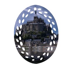 Mont Saint Michel France Normandy Ornament (oval Filigree) by Nexatart