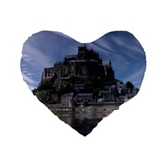 Mont Saint Michel France Normandy Standard 16  Premium Heart Shape Cushions by Nexatart