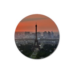 Paris France French Eiffel Tower Magnet 3  (round) by Nexatart