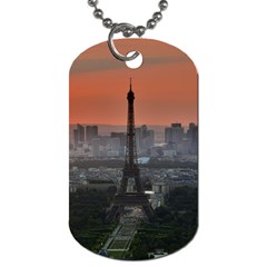 Paris France French Eiffel Tower Dog Tag (one Side) by Nexatart