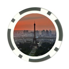 Paris France French Eiffel Tower Poker Chip Card Guard by Nexatart